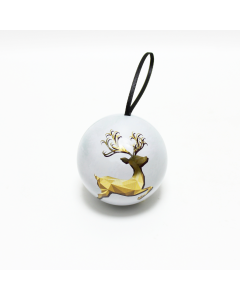 Bola navidad reno blanca