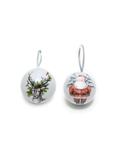Bola navidad reno y santa claus