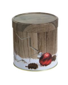 Bote metálico madera Navidad