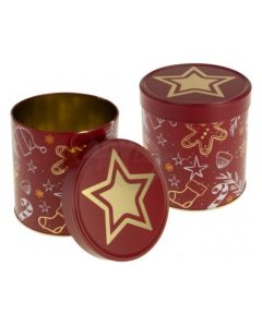 Bote metálico Navidad estrella