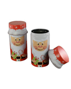 Bote metálico Papa Noel