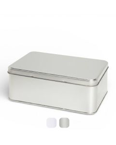 Caja metálica rectangular portada