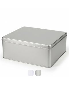 Caja Metálica Rectangular con Tapa a Presión portada