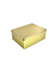 Caja metálica galletas dorada