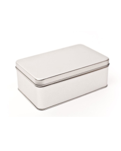 Caja metal estrecha con tapa a presión