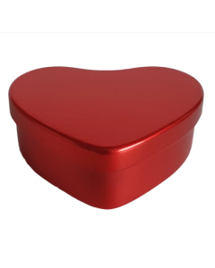 Lata en forma de corazón con ventana