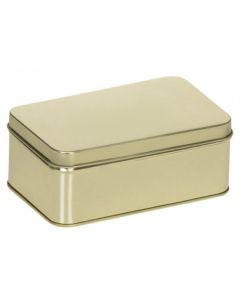 Cajita rectangular pequeña dorada