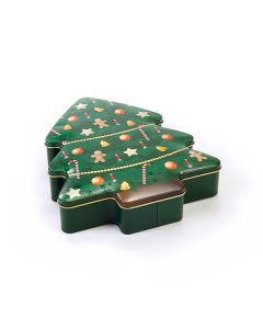 Envase metálico arbolito navidad