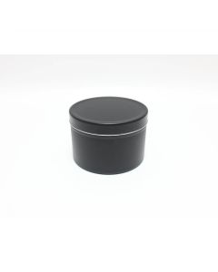 Envase metálico negro para velas mediano