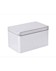 Envase metálico rectangular pequeño