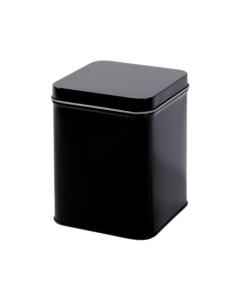 Caja metal cuadrada negra 200 gr
