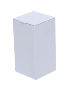 Envase metálico cuadrado 100 gr blanco