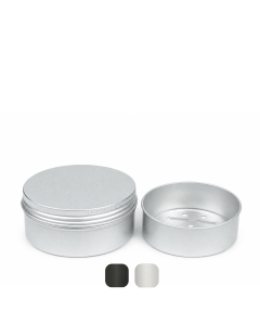 Jabonera aluminio redonda con bandeja