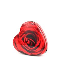 Lata corazón con rosa