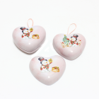 Bola navidad corazón muñeco nieve