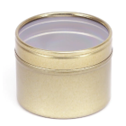 Bote metálico con ventana dorado 100 ml