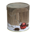 Bote metálico madera Navidad