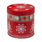Bote metálico Navidad rojo madera