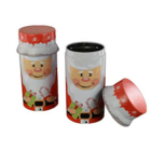 Bote metálico Papa Noel