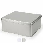 Caja Metálica Rectangular con Tapa a Presión portada