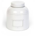 Caja Metálica Redonda XL Blanca con Tapa de Cúpula portada