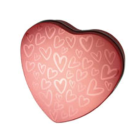 Caja metálica corazón con corazones roja