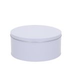 Caja metálica para galletas blanca alta