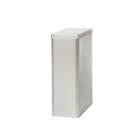 Caja metálica rectangular de 1.25kg con tapa bisagra