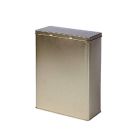Caja metálica rectangular dorada de 1.25 kg