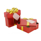 Caja metálica regalo Navidad roja