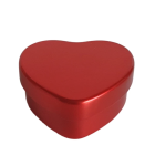Cajita metálica corazón 20 ml roja