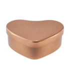 Envase metálico corazón 50 ml - dorado rosa