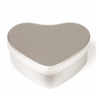 Envase metálico corazón 50 ml - plata
