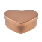 Envase metálico corazón dorado rosa