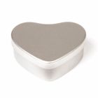 Envase metálico corazón plata
