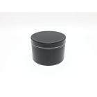 Envase metálico negro para velas mediano