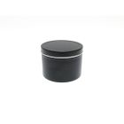 Envase metálico negro para velas pequeño