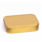Estuche metálico dorado rectangular