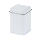  Cajita metálica cuadrada de 25 gr blanca