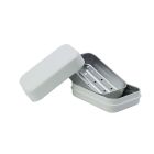 Jabonera Rectangular de Aluminio Blanca