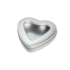 Lata en forma de corazón con ventana