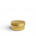 Latita Redonda de Aluminio 80ml Dorada con Tapa de Rosca portada