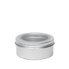 Latita de aluminio con tapa rosca con ventana - 80 ml 